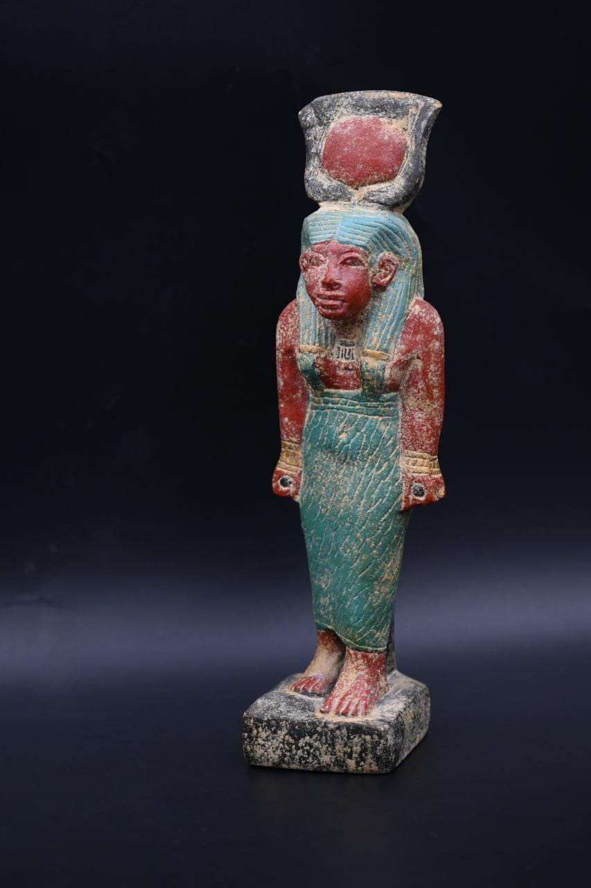 Handcrafted Hathor, Sekhmet, & Horus Statues: Egyptian Deities (20 cm)