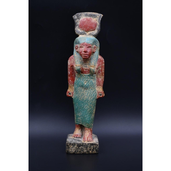 Handcrafted Hathor, Sekhmet, & Horus Statues: Egyptian Deities (20 cm)