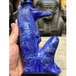 Handcrafted Lapis Lazuli Sobek Statue – Egyptian Crocodile God Art (33 cm)