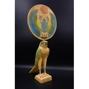 Handcrafted Limestone Horus Statue, Egyptian God of Protection (35cm)