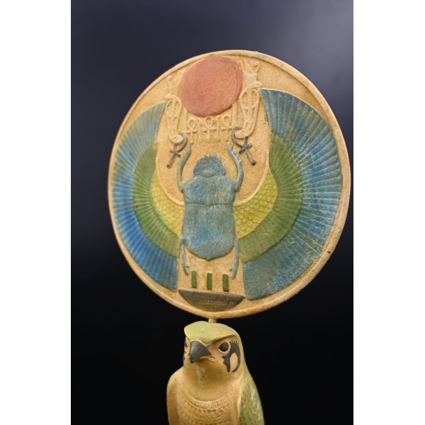 Handcrafted Limestone Horus Statue, Egyptian God of Protection (35cm)