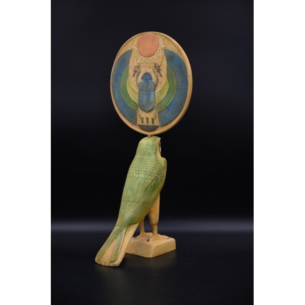 Handcrafted Limestone Horus Statue, Egyptian God of Protection (35cm)