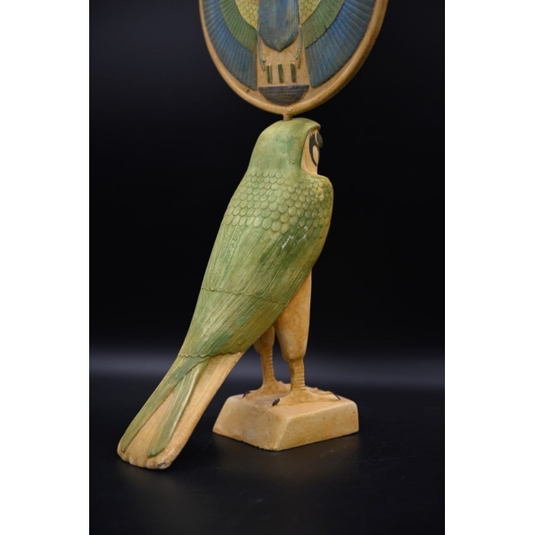 Handcrafted Limestone Horus Statue, Egyptian God of Protection (35cm)