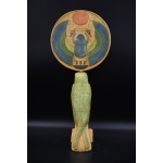 Handcrafted Limestone Horus Statue, Egyptian God of Protection (35cm)
