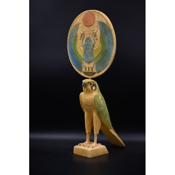 Handcrafted Limestone Horus Statue, Egyptian God of Protection (35cm)