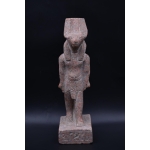 Handcrafted Red Granite Anubis Statue - Egyptian God of Afterlife (30cm)