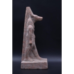Handcrafted Red Granite Anubis Statue - Egyptian God of Afterlife (30cm)