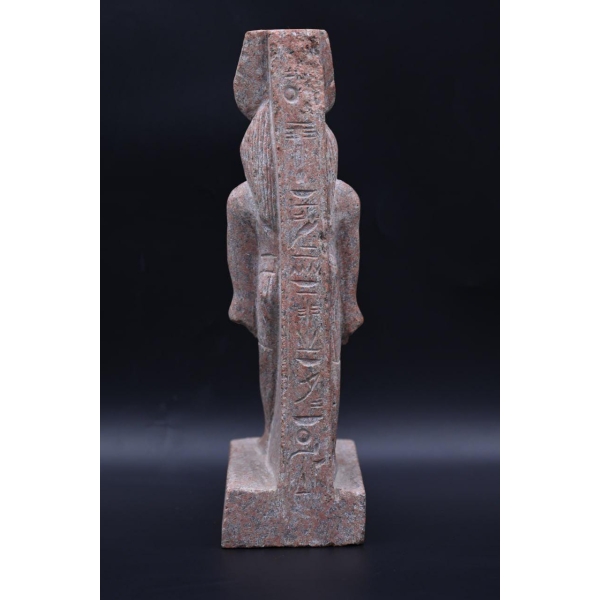 Handcrafted Red Granite Anubis Statue - Egyptian God of Afterlife (30cm)