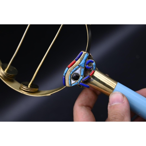 Handcrafted Sistrum of Horus: Egyptian Religious Antiques
