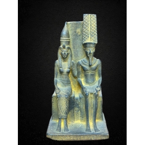 Handcrafted Stone Amun Ra and Mut Statue – Ancient Egyptian Mythology