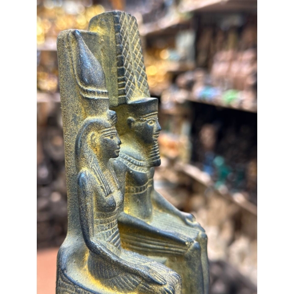 Handcrafted Stone Amun Ra and Mut Statue – Ancient Egyptian Mythology