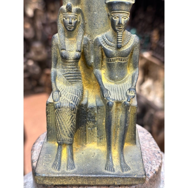 Handcrafted Stone Amun Ra and Mut Statue – Ancient Egyptian Mythology