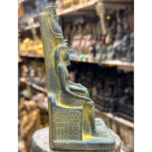 Handcrafted Stone Amun Ra and Mut Statue – Ancient Egyptian Mythology