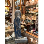 Handmade Blue Stone Statue: Egyptian God Shu, God of Air (35 cm)
