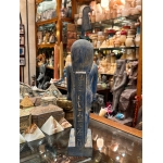 Handmade Blue Stone Statue: Egyptian God Shu, God of Air (35 cm)