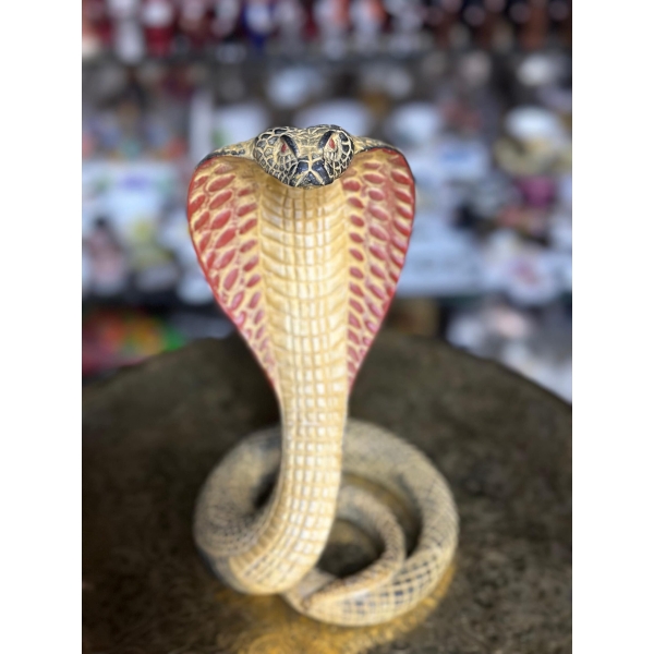 Handmade Egyptian Uraeus Cobra Statue, Wadjet Serpent Goddess