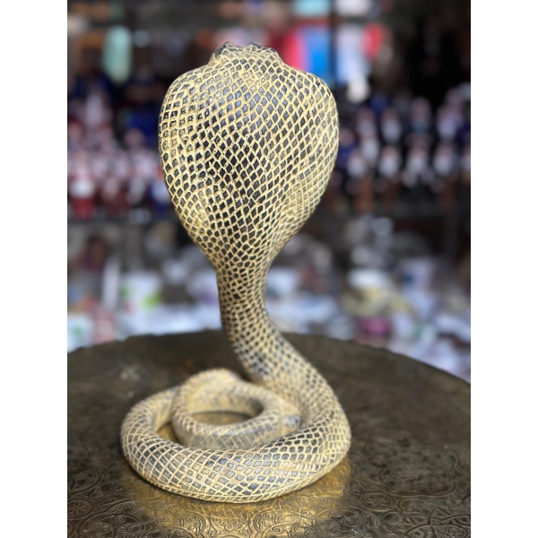 Handmade Egyptian Uraeus Cobra Statue, Wadjet Serpent Goddess