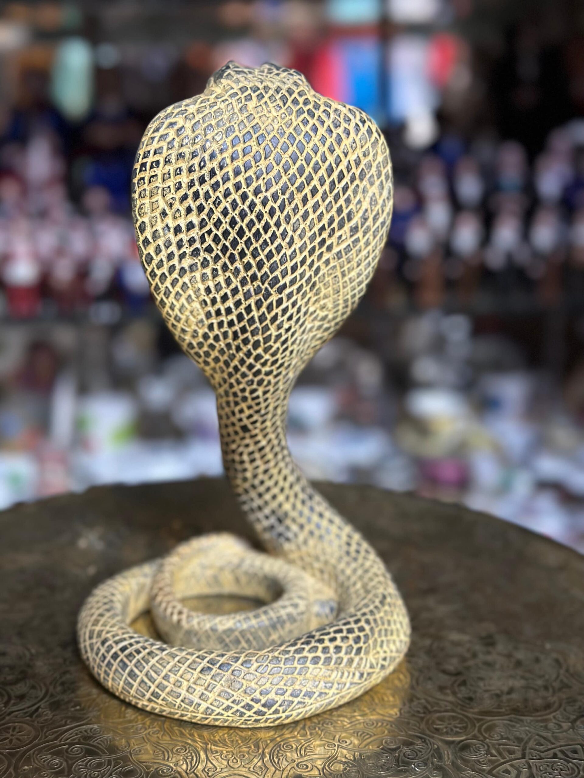 Handmade Egyptian Uraeus Cobra Statue, Wadjet Serpent Goddess