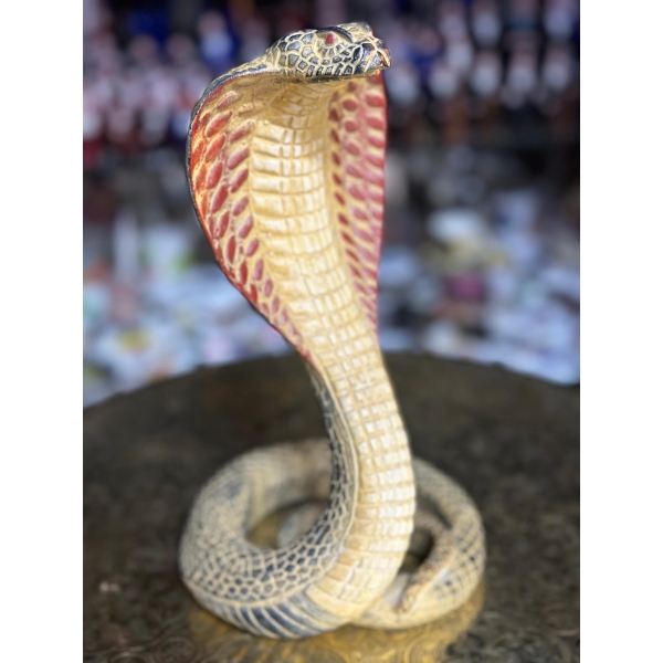 Handmade Egyptian Uraeus Cobra Statue, Wadjet Serpent Goddess
