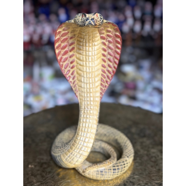 Handmade Egyptian Uraeus Cobra Statue, Wadjet Serpent Goddess