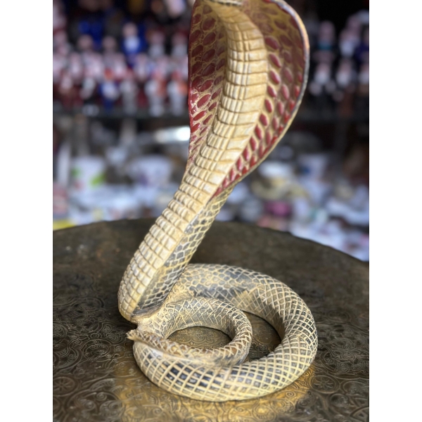 Handmade Egyptian Uraeus Cobra Statue, Wadjet Serpent Goddess