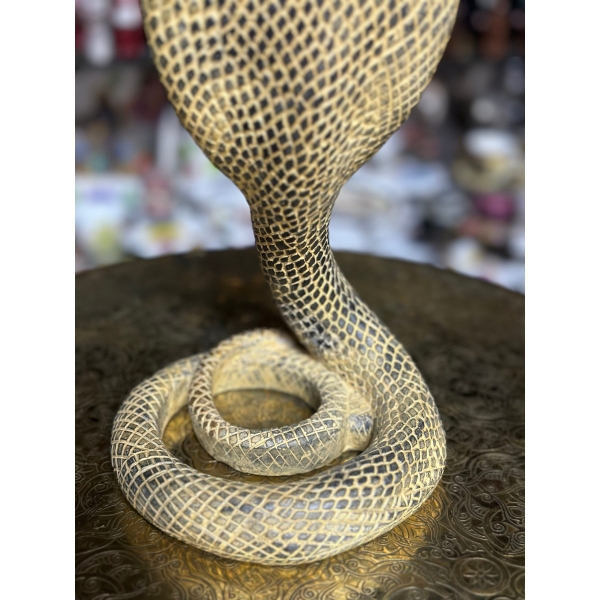 Handmade Egyptian Uraeus Cobra Statue, Wadjet Serpent Goddess