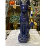 Handmade Gemstone Bastet Statue: Egyptian Goddess Home Decor