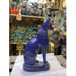 Handmade Gemstone Bastet Statue: Egyptian Goddess Home Decor