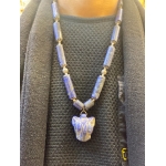 Handmade Lapis Lazuli Sekhmet Necklace: Egyptian Goddess Jewelry