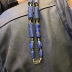 Handmade Lapis Lazuli Sekhmet Necklace: Egyptian Goddess Jewelry