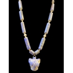 Handmade Lapis Lazuli Sekhmet Necklace: Egyptian Goddess Jewelry