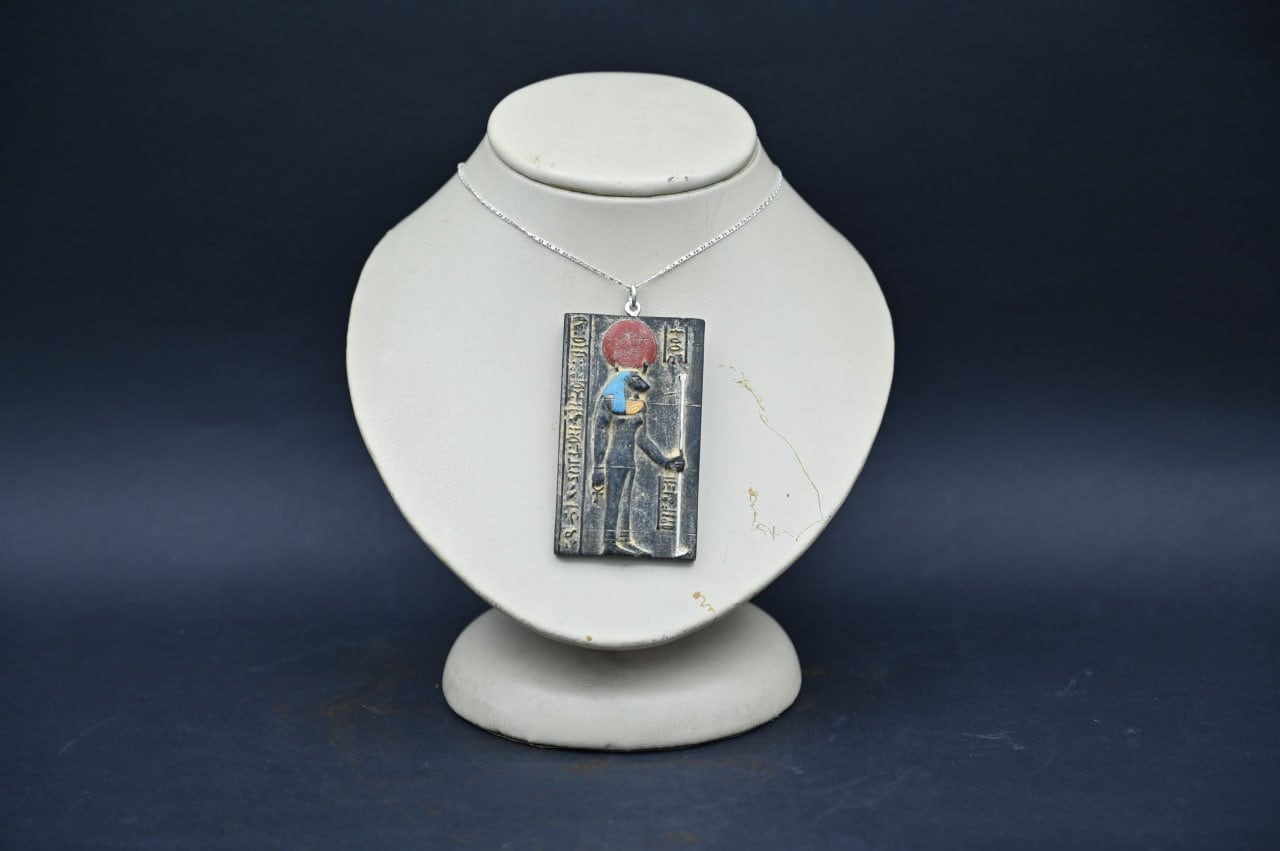 Handmade Stone Sekhmet Amulet, Egyptian Goddess of War
