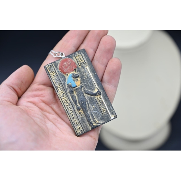 Handmade Stone Sekhmet Amulet, Egyptian Goddess of War