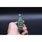 Handmade Stone Thoth Boat Statue: Egyptian Antiquity Replica