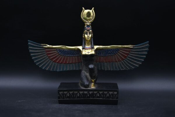 Hathor-EgyptianStatue-Goddess of heaven,love,beauty, happiness-fertility in ancient Egyptian mythology-sculpture antiques statue-Egypt myths - صورة إضافية 4