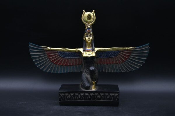 Hathor-EgyptianStatue-Goddess of heaven,love,beauty, happiness-fertility in ancient Egyptian mythology-sculpture antiques statue-Egypt myths - صورة إضافية 5