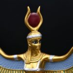 Hathor-EgyptianStatue-Goddess of heaven,love,beauty, happiness-fertility in ancient Egyptian mythology-sculpture antiques statue-Egypt myths - صورة إضافية 6