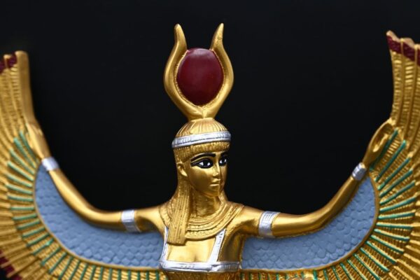 Hathor-EgyptianStatue-Goddess of heaven,love,beauty, happiness-fertility in ancient Egyptian mythology-sculpture antiques statue-Egypt myths - صورة إضافية 6