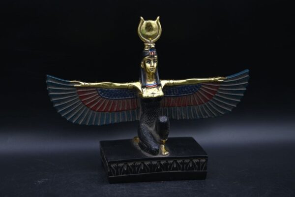 Hathor-EgyptianStatue-Goddess of heaven,love,beauty, happiness-fertility in ancient Egyptian mythology-sculpture antiques statue-Egypt myths - صورة إضافية 8