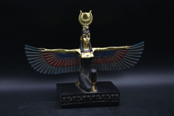 Hathor-EgyptianStatue-Goddess of heaven,love,beauty, happiness-fertility in ancient Egyptian mythology-sculpture antiques statue-Egypt myths - صورة إضافية 9