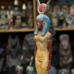 Hathor-Goddess of heaven, love, beauty, happiness and fertility in ancient Egyptian mythology-sculpture antiques statue - صورة إضافية 7