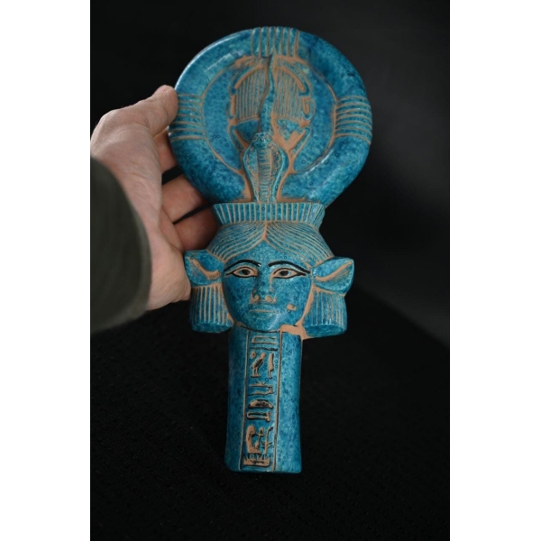 Hathor Mask: Egyptian Goddess Sculpture, Ancient Deities