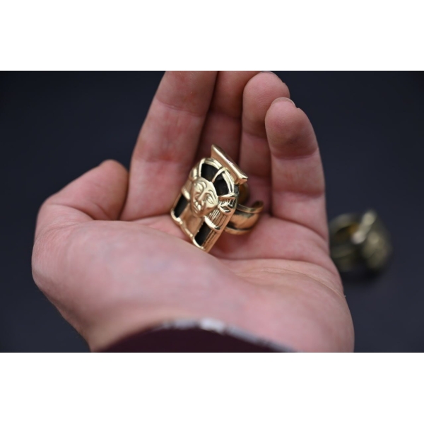 Hathor ring-amazing Ring the symbol of good luck-good life-ancient Egyptian ornament-mythology - صورة إضافية 8