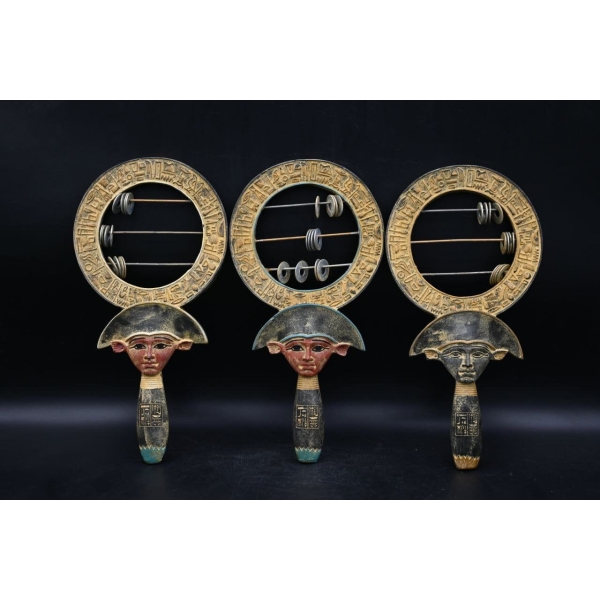 Hathor Sistrum: Egyptian Religious Instrument Replica