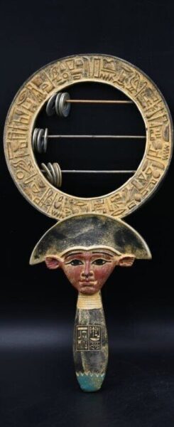 Hathor Sistrum: Egyptian Religious Instrument Replica - صورة إضافية 4