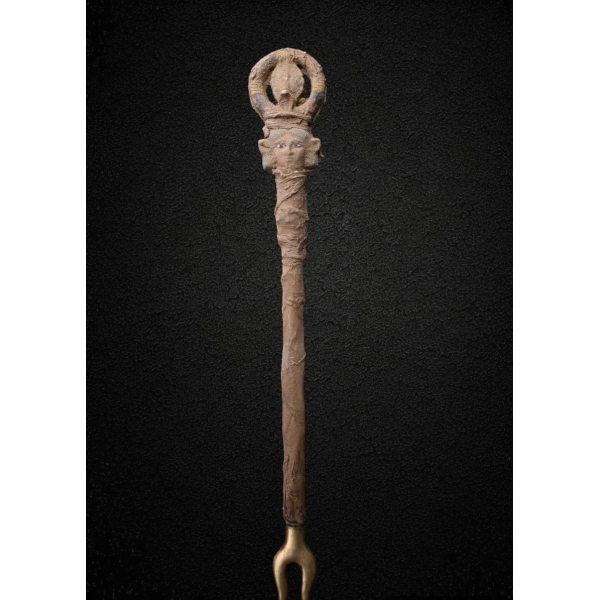 Hathor Was Scepter, Egyptian Antiquity Symbol, Made in Egypt