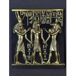 Horus, Anubis & King Tut Relief: Handmade Egyptian Antique Replica