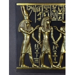 Horus, Anubis & King Tut Relief: Handmade Egyptian Antique Replica