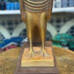 Horus Statue: Egyptian God of Protection, Gold Leaf Stone Sculpture - صورة إضافية 2