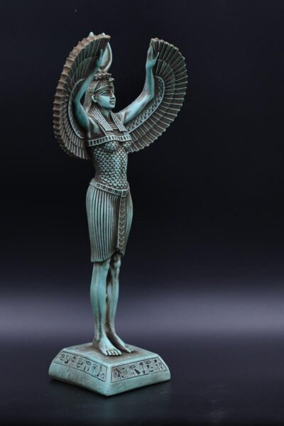 Isis Winged Statue - Egyptian Goddess of Love,protection,the Sacred Mother Goddess,Magic and Spiritual Energy- Stone made in Egypt - صورة إضافية 2